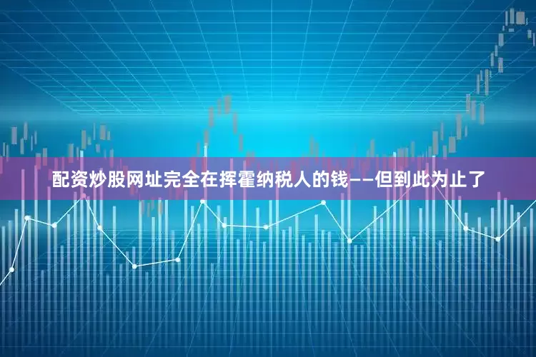 配资炒股网址完全在挥霍纳税人的钱——但到此为止了